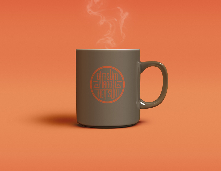 dimsum and then sum logo on a mug