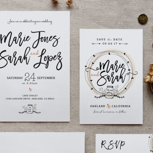 wedding invitation full set